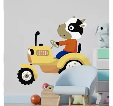 Tractor illustration wall art - TenStickers