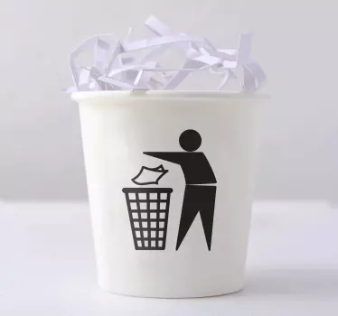 Trash Bin Poster object sticker - TenStickers
