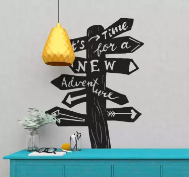 Travel sign retro wall decal - TenStickers