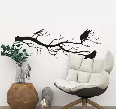 Tree and birds  tree wall decal - TenStickers