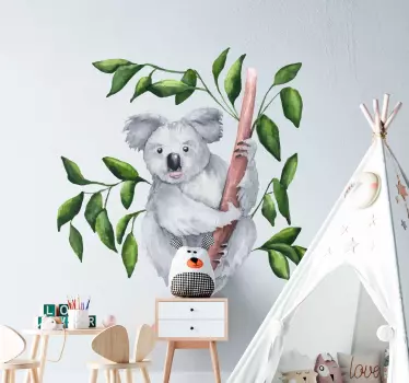 Tree and koala  wild animal sticker - TenStickers