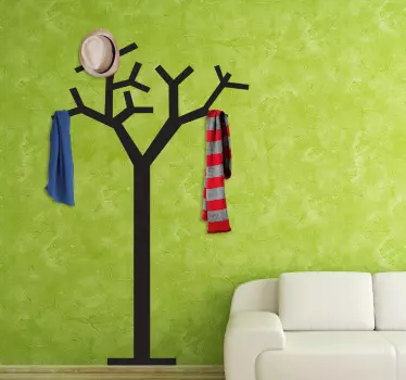 Tree Coat Rack Sticker - TenStickers