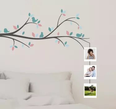 tree with customisable photos tree wall decal - TenStickers