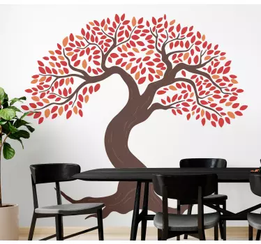tree with red leaves  Bedroom sticker - TenStickers