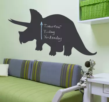 Triceratops blackboard dinosaur wall sticker - TenStickers
