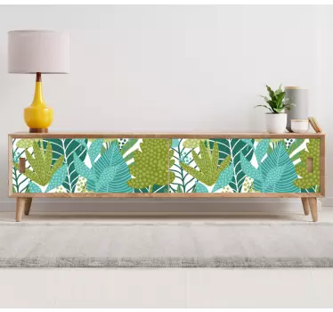 Tropical boho leaves design decals for furniture - TenStickers