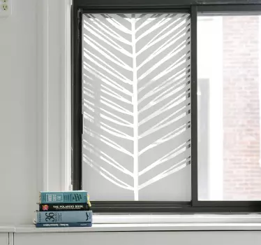 Tropical leaf window decal - TenStickers