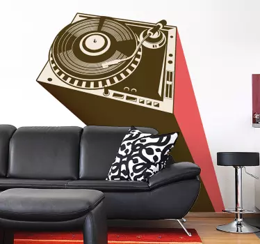 Turntable DJ Deck Wall Sticker - TenStickers