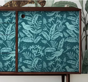 Turquoise flying birds decals for furniture - TenStickers