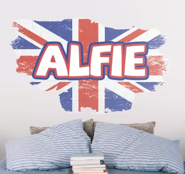 Union Jack Background Location sticker - TenStickers