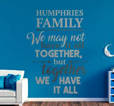 United Family Wall Text sticker - TenStickers