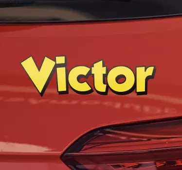Valentino letters car sticker - TenStickers