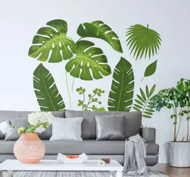 Variety of leaves plant decals - TenStickers