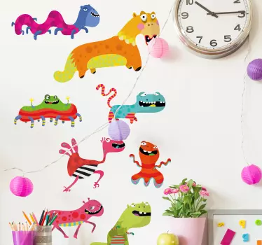 Various monsters monster decal - TenStickers