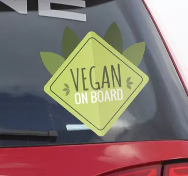 Vegan on Board vinyl sign - TenStickers