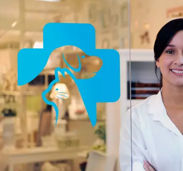 veterinary business sticker - TenStickers