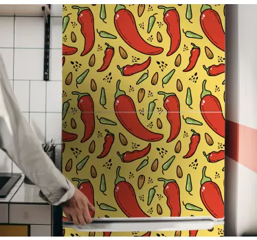 Vibrant chili peppers cuisine wall sticker - TenStickers