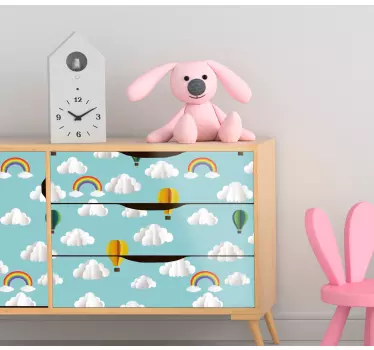 Vibrant hot air balloons wall stickers for kid - TenStickers