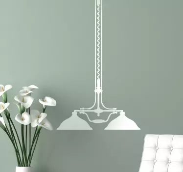 Vintage Ceiling Light Sticker - TenStickers