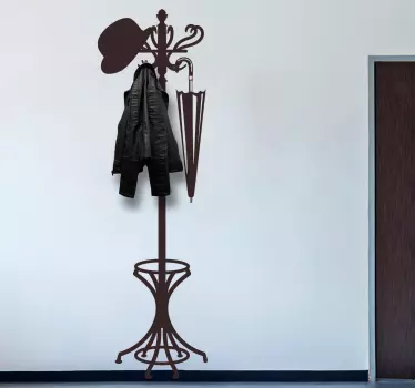 Vintage style coat hanger decals - TenStickers