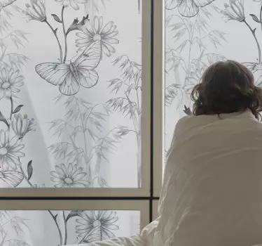 Vlinder glass decorative window decal - TenStickers