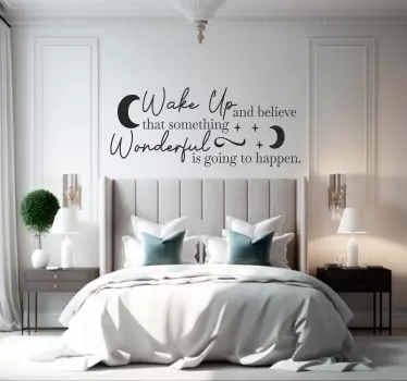 Wake Up Wonderful  quote wall decal - TenStickers