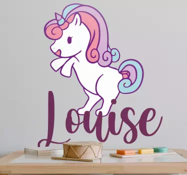 Wall sticker adorable unicorn illustration - TenStickers