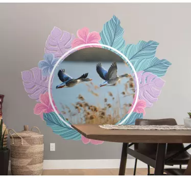 Wall sticker frame flying ducks scene - TenStickers
