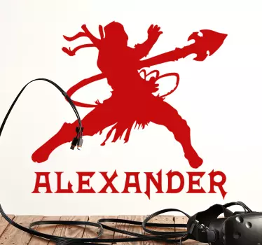 Wall sticker warrior silhouette personalization - TenStickers