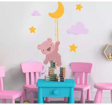 Wall stickers for kid adorable bear balloon - TenStickers