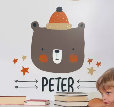 Wall stickers for kid charming bear sculpture - TenStickers