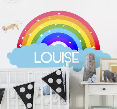 Wall stickers for kid colorful arch with name - TenStickers