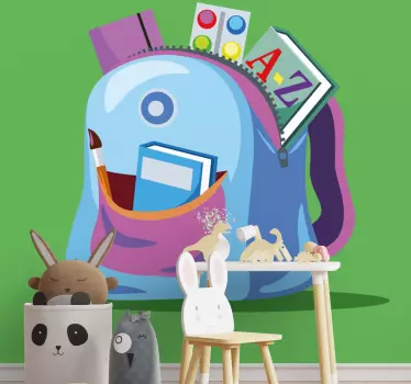 Wall stickers for kid colorful backpack design - TenStickers