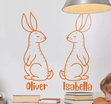 Wall stickers for kid custom rabbit design - TenStickers