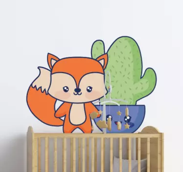 Wall stickers for kid cute fox friend - TenStickers