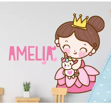 Wall stickers for kid cute princess character - TenStickers