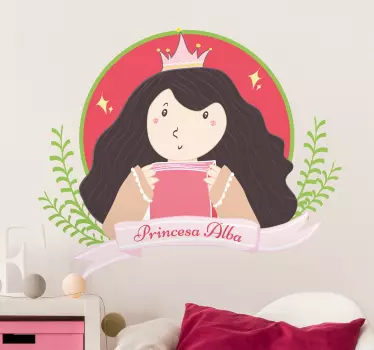 Wall stickers for kid cute princess portrait - TenStickers