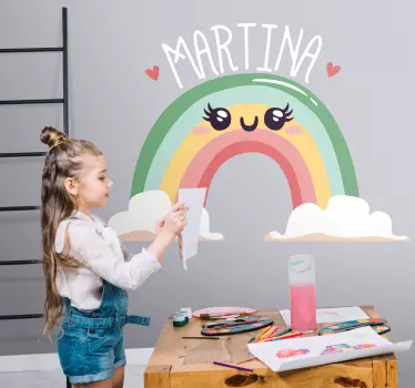Wall stickers for kid cute rainbow character - TenStickers