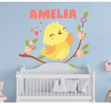 Wall stickers for kid cute singing bird - TenStickers