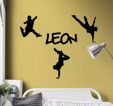 Wall stickers for kid dynamic silhouette shapes - TenStickers