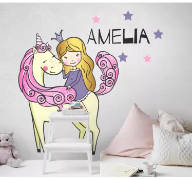 Wall stickers for kid girl and unicorn - TenStickers