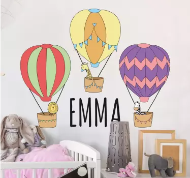 Wall stickers for kid lively hot air balloons - TenStickers