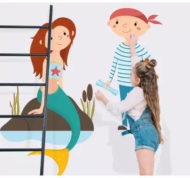 Wall stickers for kid mermaid and pirate - TenStickers