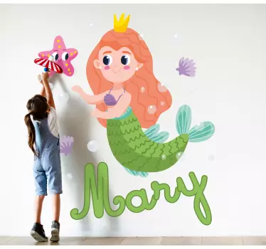 Wall stickers for kid mermaid fun personalization - TenStickers