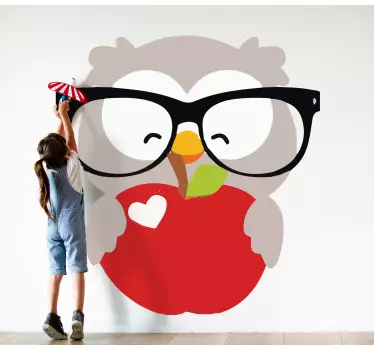 Wall stickers for kid owl with glasses - TenStickers