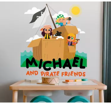 Wall stickers for kid pirate adventure scene - TenStickers