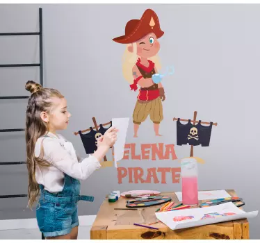 Wall stickers for kid pirate character theme - TenStickers