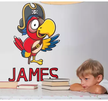 Wall stickers for kid pirate parrot character - TenStickers