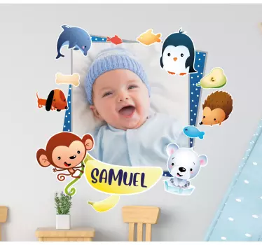 Wall stickers for kid playful animal frame - TenStickers