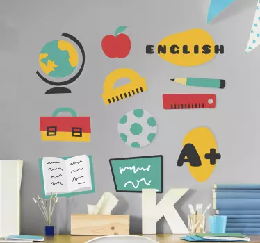 Wall stickers for kid playful learning elements - TenStickers